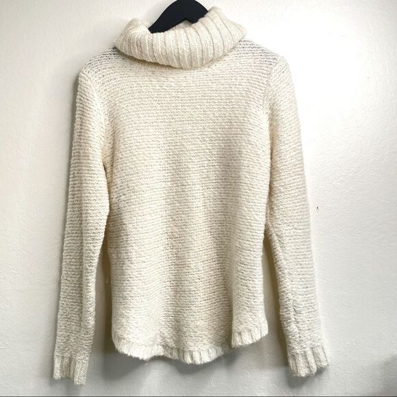 RVCA Cowlneck Sweater Cream Small Classic Neutral Minimalist - Picture 1 of 7